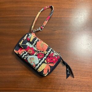 Vera Bradley Colorful Floral Wristlet with Phone Pouch